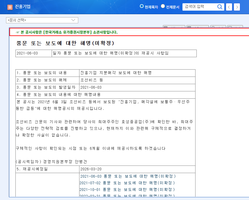 Jinheung Engineering’s Stake Sale Rumors Resurface: Opportunity or Trap? A Fact-Check and Investment Strategy Analysis 관련 이미지