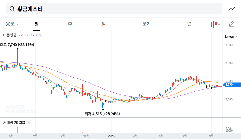 Hwanggeum ST Stock Forecast: CEO Increases Stake, What's the Hidden Meaning? 대표 차트 이미지