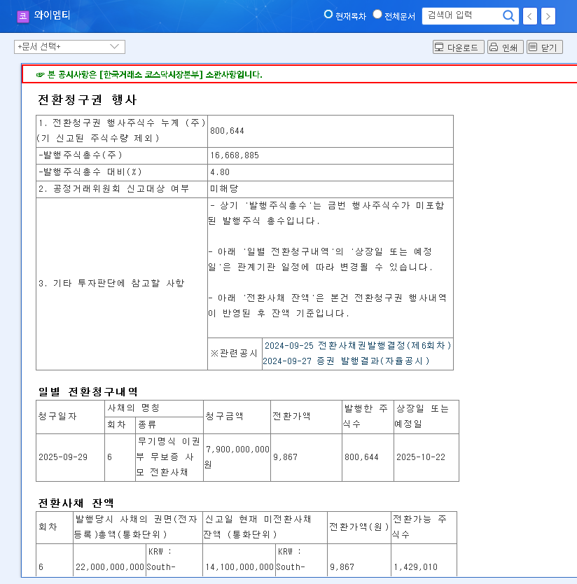(251370) YMT Convertible Bond Exercise: A Deep Dive for Investors (2025 Analysis) 관련 이미지