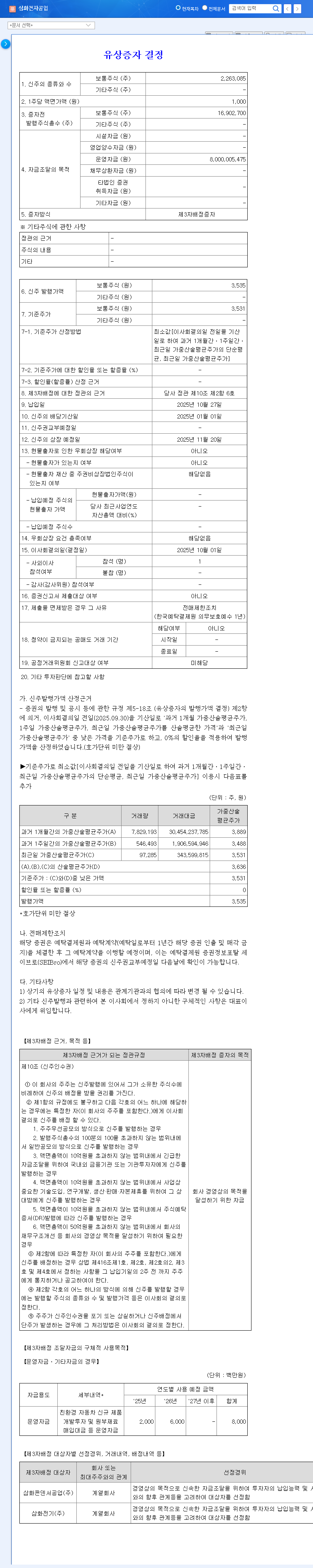 (011230) Samhwa Electronics Rights Issue: A Deep Dive for Investors (2025) 관련 이미지