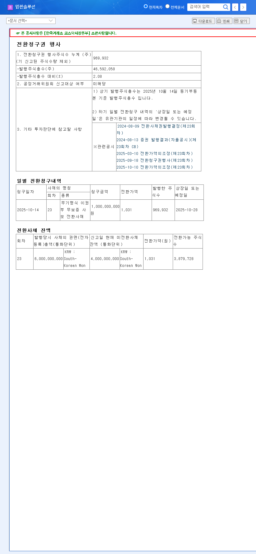 (032790) MGEN SOLUTIONS Convertible Bond: A Deep Dive on Stock Price Impact & Dilution 관련 이미지