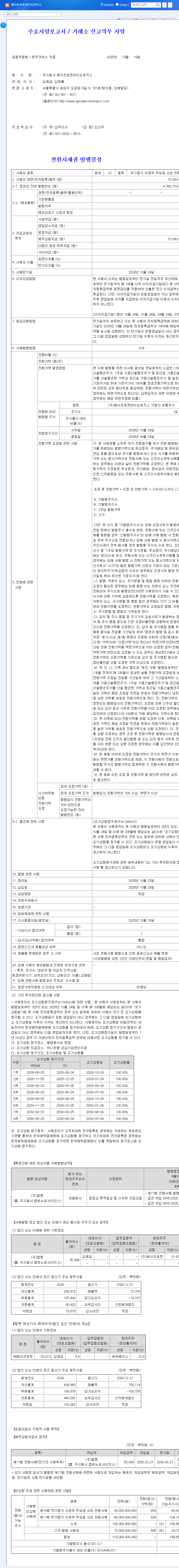 (003060) Aprogen Biologics Convertible Bond: A 2024 Investor's Guide to Stock Impact & Dilution Risk 관련 이미지