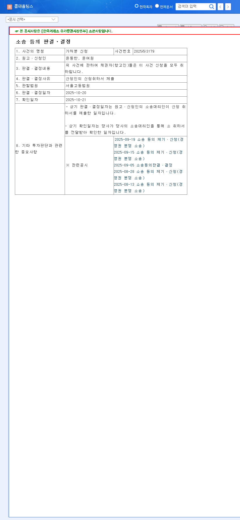 (024720) KOLMAR HOLDINGS Provisional Injunction Withdrawn: Deep Dive on Stock Impact & Stability 관련 이미지