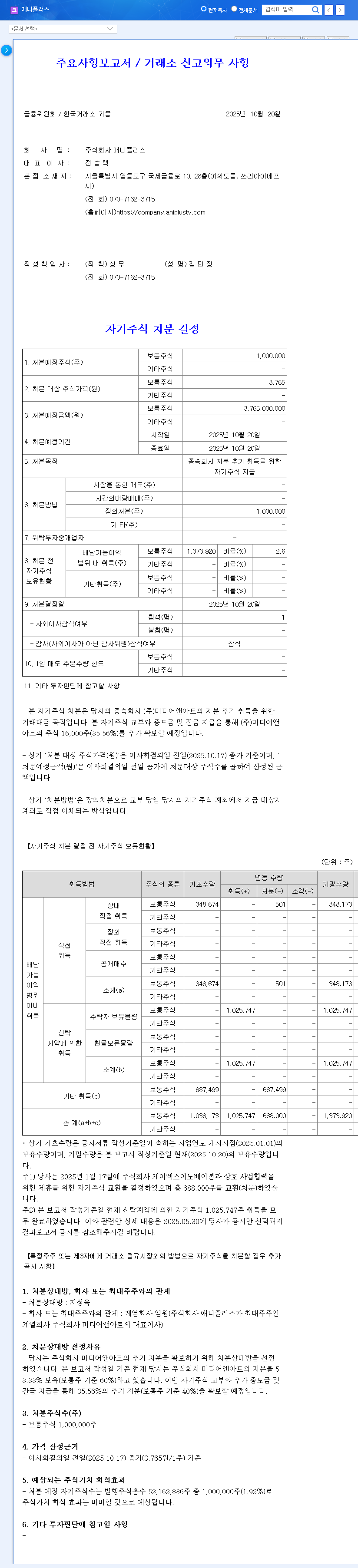 (310200) ANIPLUS INC. Acquisition of Media & Art: A Deep Dive into their IP Growth Strategy 관련 이미지
