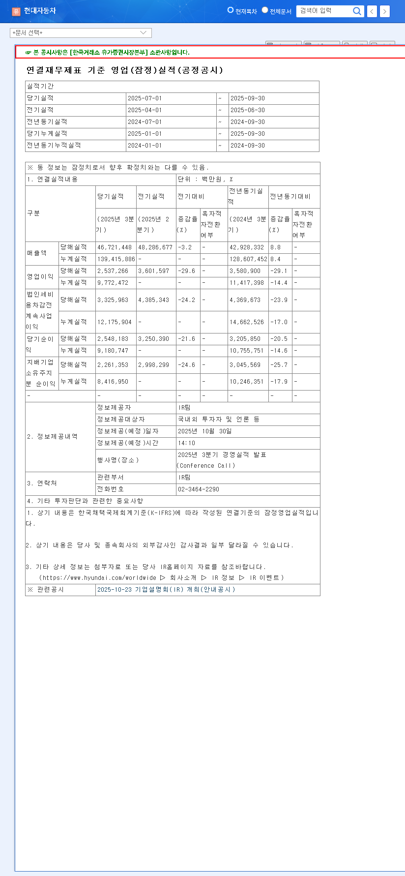 (005380) Hyundai Q3 2025 Earnings Analysis: Deep Dive into the Net Income Miss & Future Stock Outlook 관련 이미지