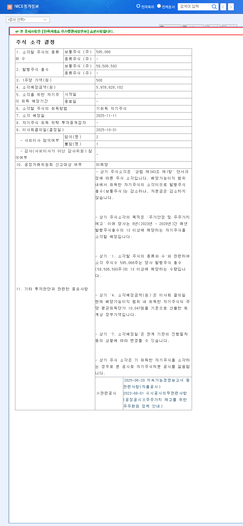 (030190) NICE Information Service Stock Cancellation: A Deep Dive for Investors 관련 이미지
