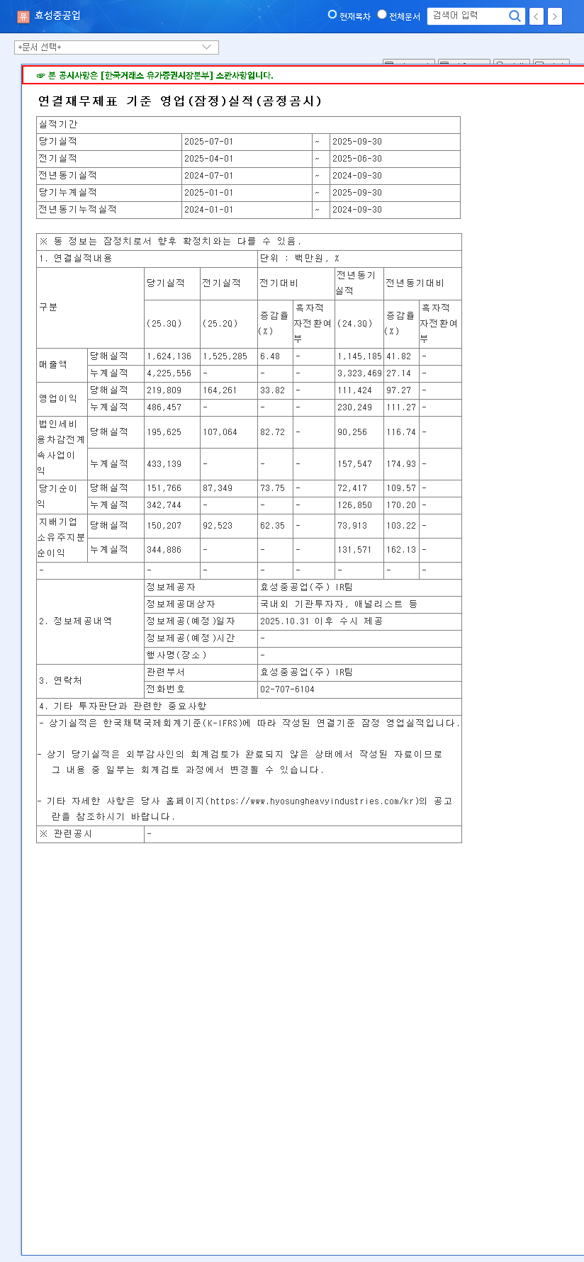 (298040) Hyosung Heavy Industries (298040) Stock Analysis: Q3 2025 Earnings Surprise Signals Major Growth 관련 이미지