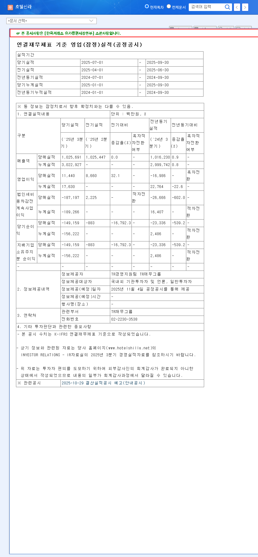 (008770) Hotel Shilla Earnings Analysis (2025 Q3): Stock Outlook & Deep Dive 관련 이미지