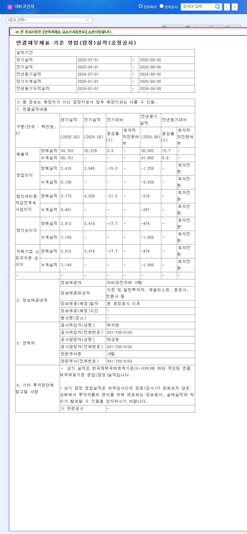 (036010) ABCO ELECTRONICS Q3 2025 Earnings: A Deep Dive Analysis for Investors 관련 이미지