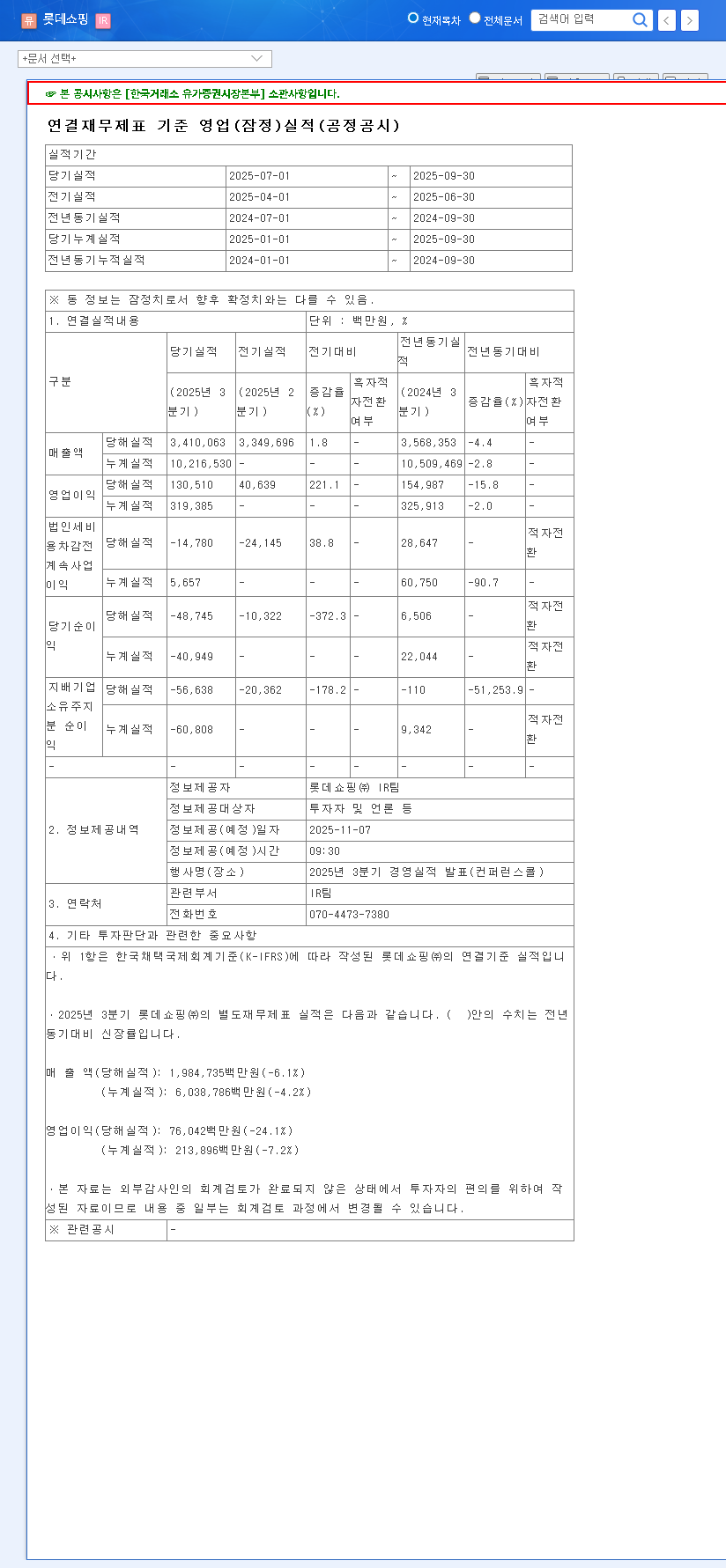 (023530) LOTTE SHOPPING Q2 2025 Earnings Analysis: Deepening Losses Signal Major Crisis & 'Sell' Rating 관련 이미지