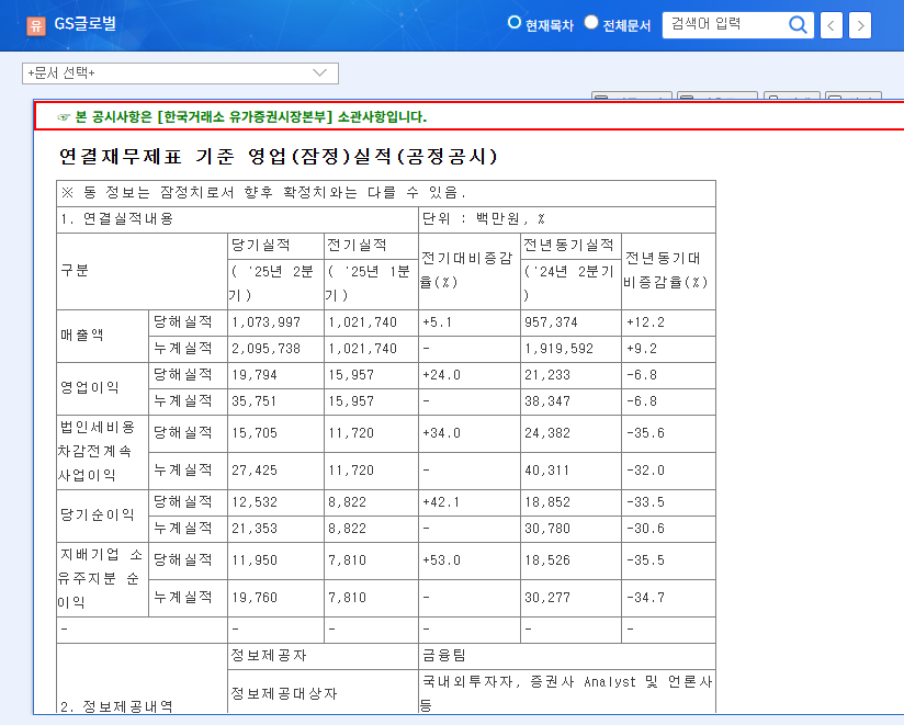 (001250) GS Global Corp. Q3 2025 Earnings Analysis: A Deep Dive into Profitability and Future Outlook 관련 이미지